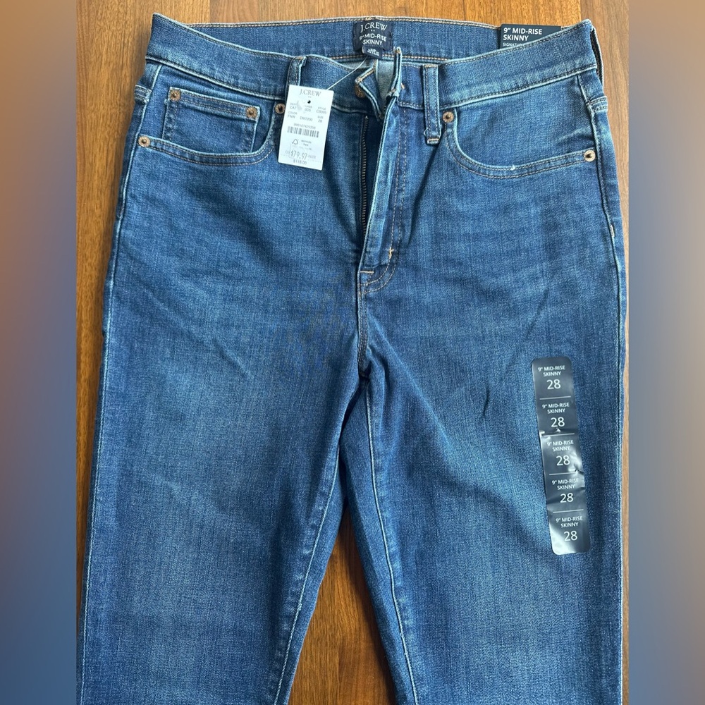 J. Crew 9” Mid-Rise Skinny Jeans